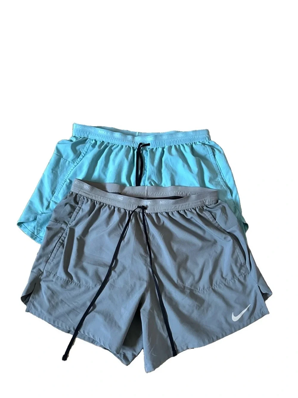 [Lot Of 2] Nike Stride 2 in 1 Running Shorts Men L Teal Blue 7